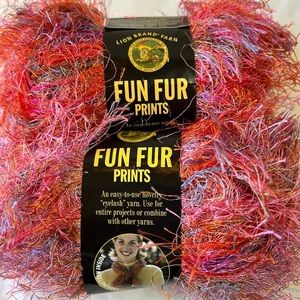 New Lion Brand Fun Fur Eyelash Yarn 2 Skeins